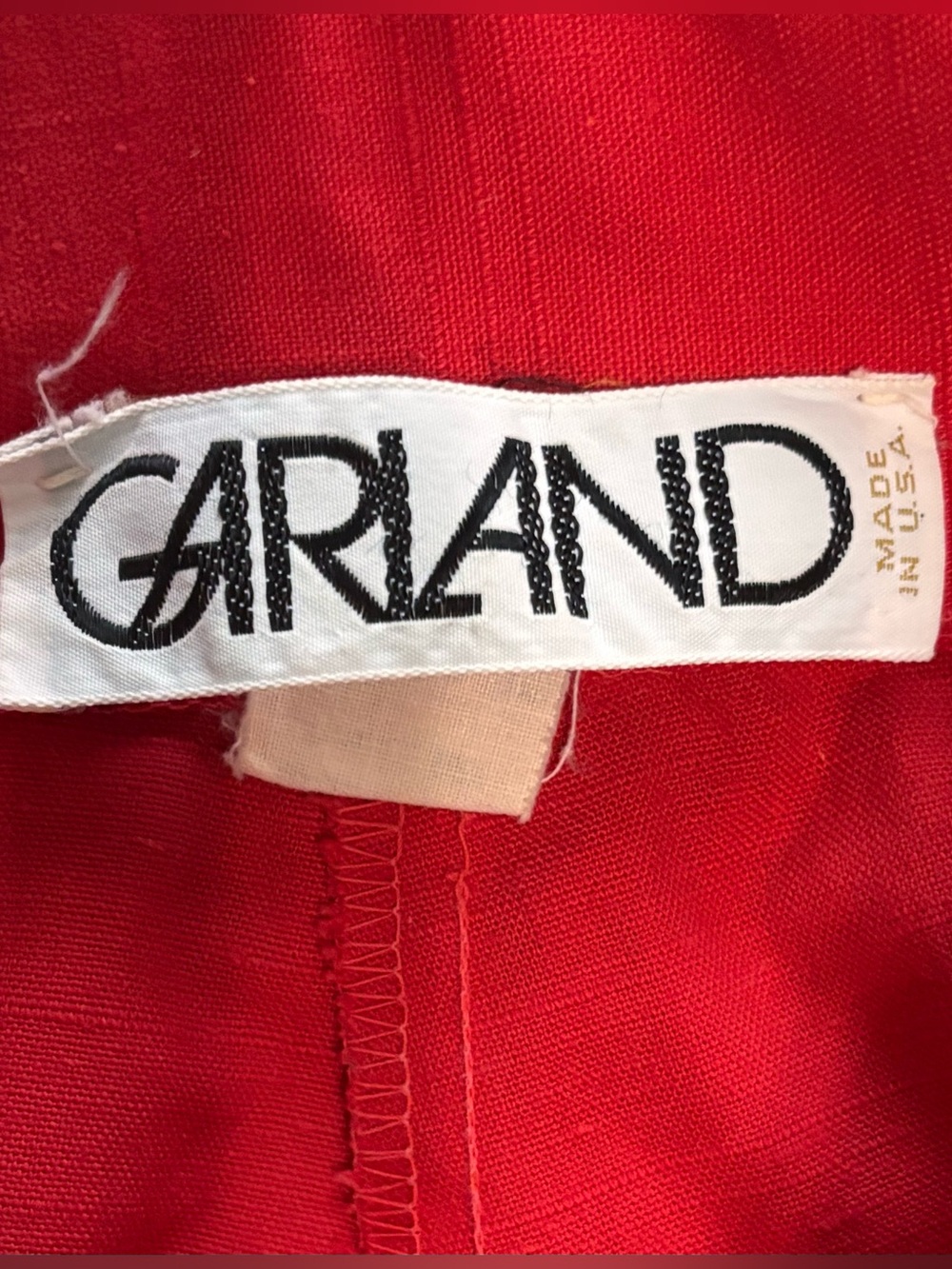 Vintage 1970s Garland High Rise Wide Leg Red Pants - XS/24 - Picture 5 of 6